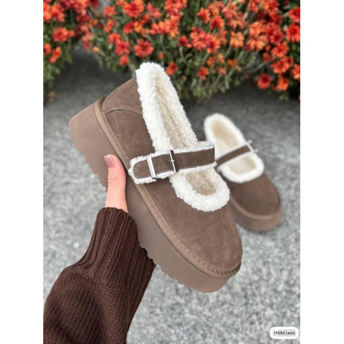 Уггі/Тапулі жіночі натуральна замша колір шоколад 40р