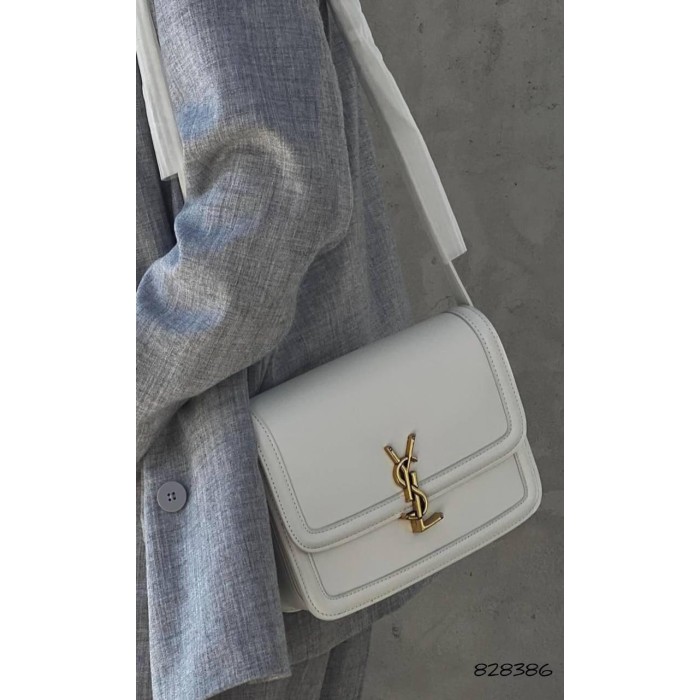 Сумка жіноча Лоран медіум з натуральної шкіри Біла