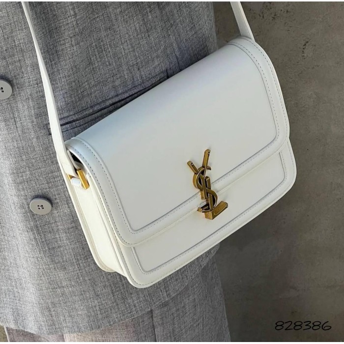 Сумка жіноча Лоран медіум з натуральної шкіри Біла