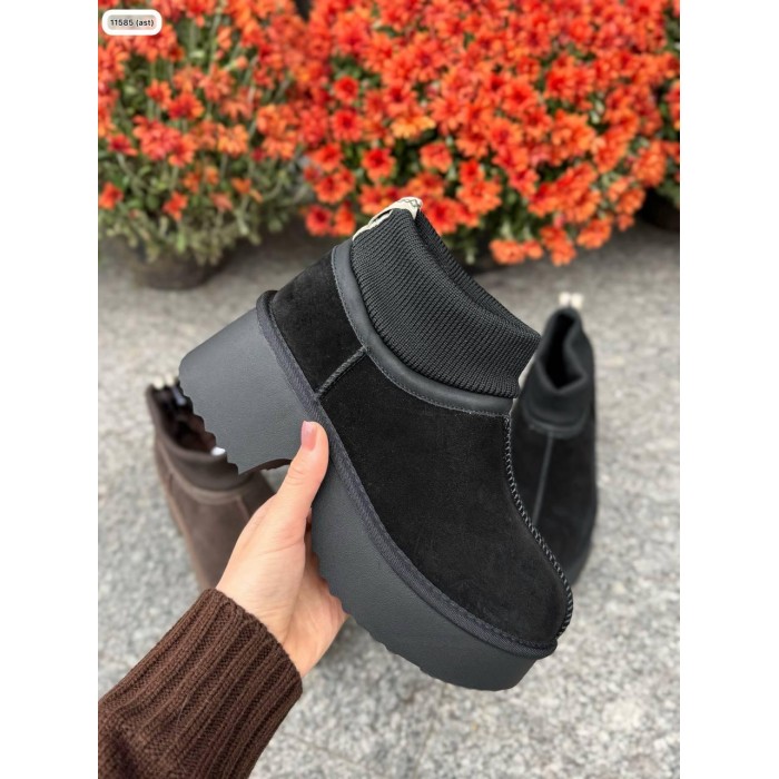 Уггі жіночі натуральна замша колір: чорний зима 37,40,41р.