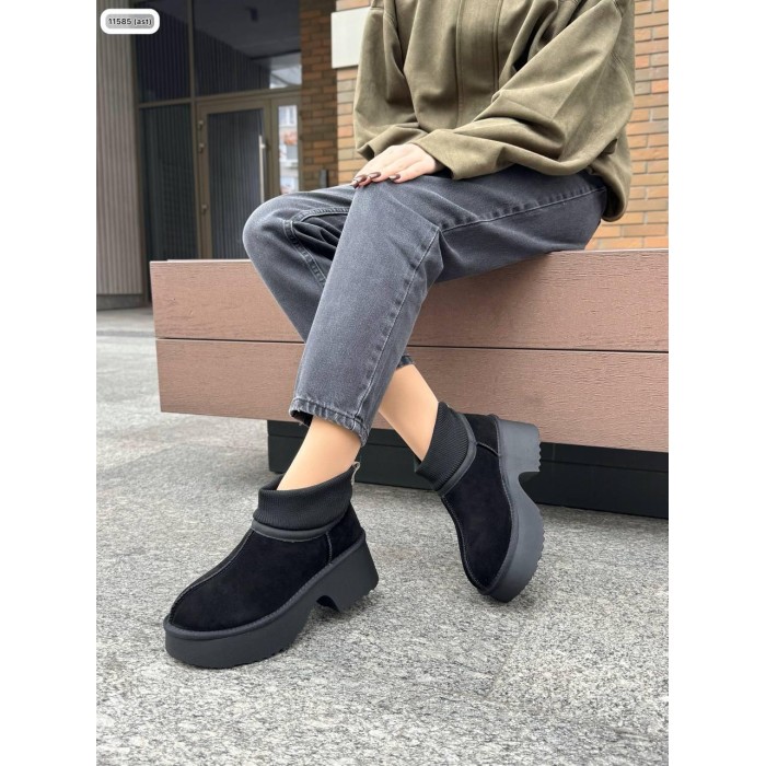 Уггі жіночі натуральна замша колір: чорний зима 37,40,41р.