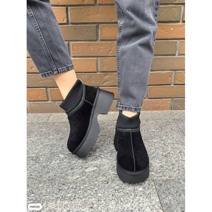 Уггі жіночі натуральна замша колір: чорний зима 37,40,41р.