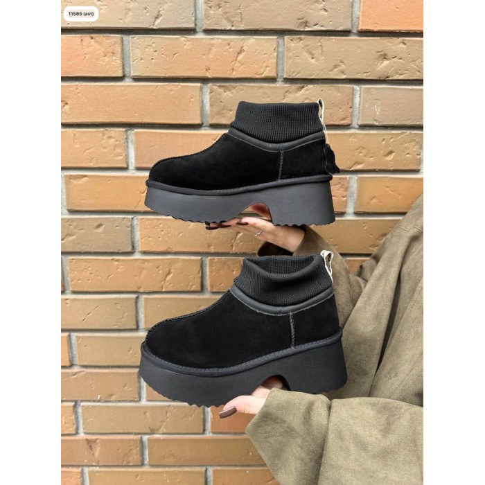 Уггі жіночі натуральна замша колір: чорний зима 37,40,41р.