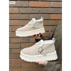 Черевики жіночі Марісоль з хутром натуральна замша зима Беж 39р