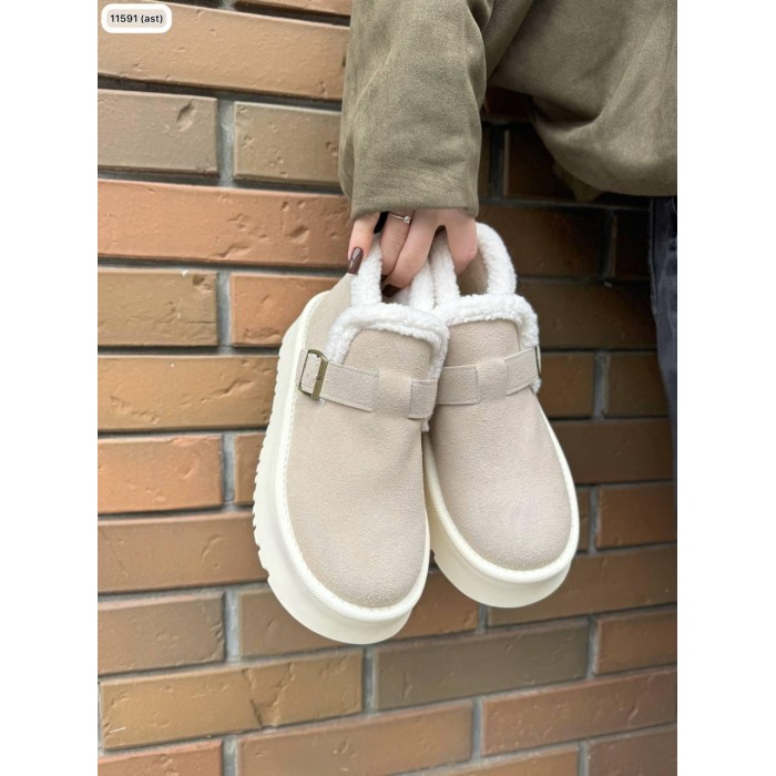 Черевики жіночі Марісоль з хутром натуральна замша зима Беж 39р