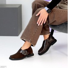 Туфлі жіночі натуральна замша/шкіра колір-шоколад 37,41р