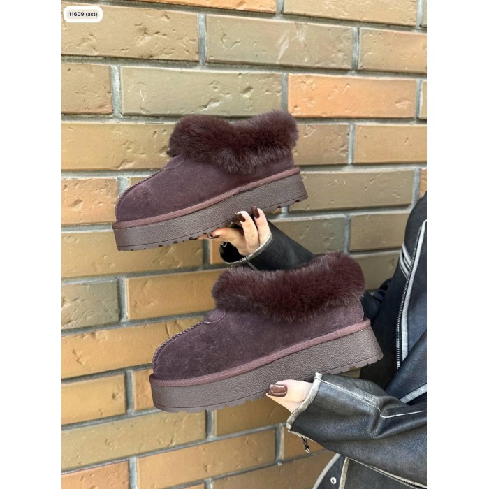 Уггі жіночі натуральна замша колір: коричневий зима на 36,37,38р.