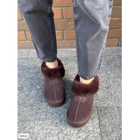 Угги женские натуральная замша цвет: коричневый зима на 36,37,38р