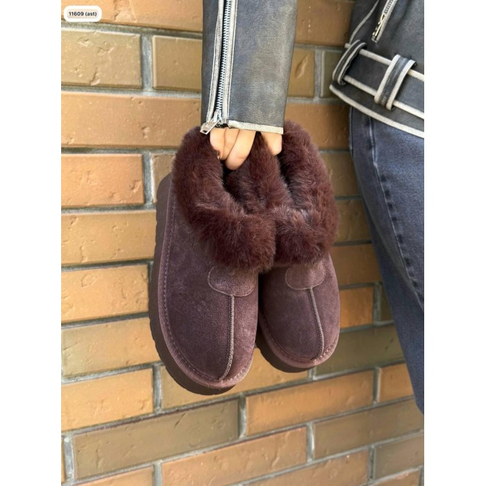 Уггі жіночі натуральна замша колір: коричневий зима на 36,37,38р.