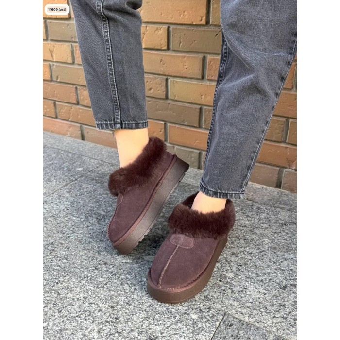 Уггі жіночі натуральна замша колір: коричневий зима на 36,37,38р.