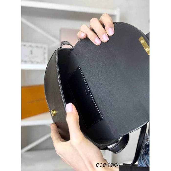 Сумка жіноча Селін полу кругла Люкс ! натуральна шкіра Чорна