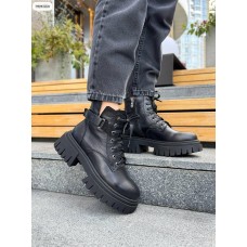 Черевики жіночі Батерфляй натуральна шкіра зима Чорні 36р