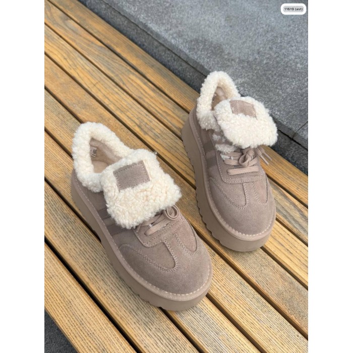 Кросівки жіночі з натуральної шкіри/замша беж зима 41р