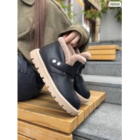 Черевики жіночі  Оліва натуральна шкіра чорні зима 37,38,39р.