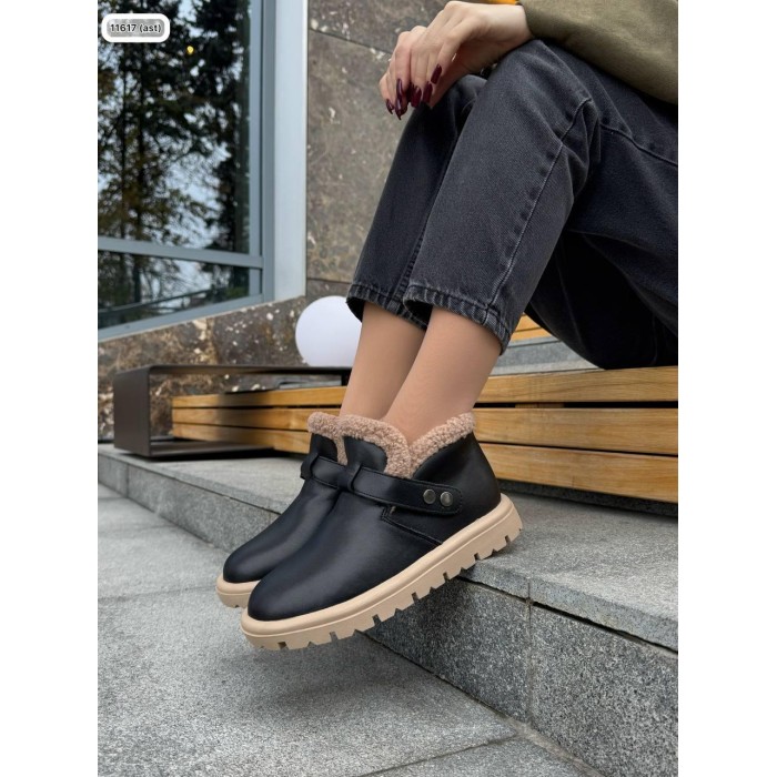 Черевики жіночі Оліва натуральна шкіра чорні зима 37,38,39р.