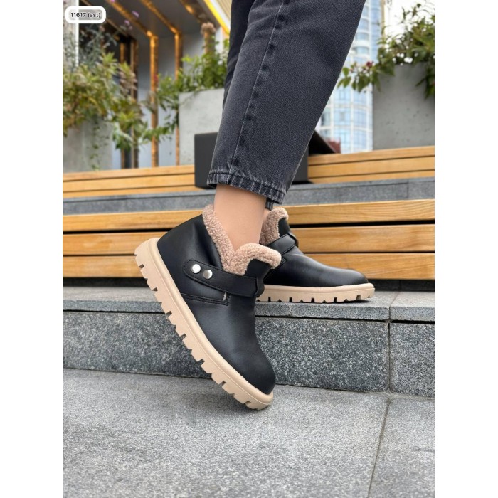 Черевики жіночі Оліва натуральна шкіра чорні зима 37,38,39р.