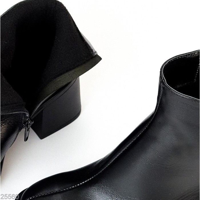 Ботильоны женские натуральная замша цвет-черный деми 37р