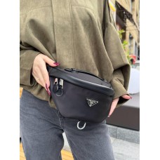 Сумка Унісекс/кросбоді натуральної шкіри/щільна тканина  Чорна