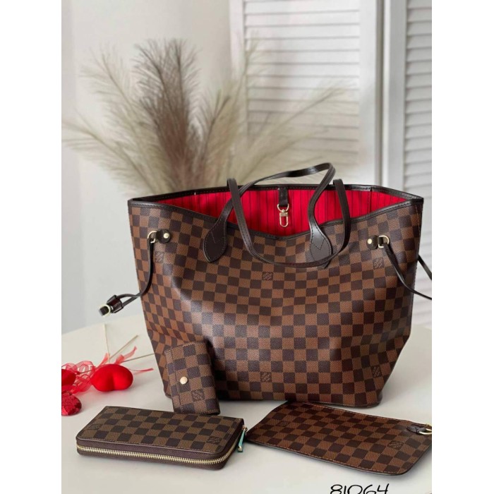 Сумка жіноча з клатчем комбінована шкіра /канва Клітинка (світла, темна)