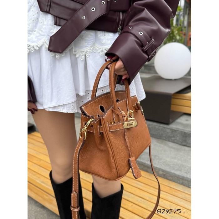 Сумка жіноча натуральна шкіра колір: Кемел,Шоколад
