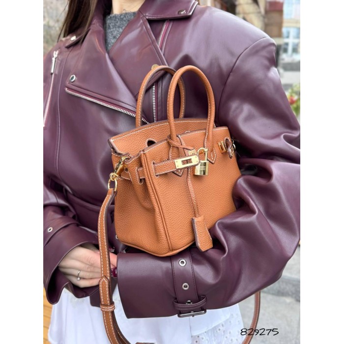 Сумка жіноча натуральна шкіра колір: Кемел,Шоколад