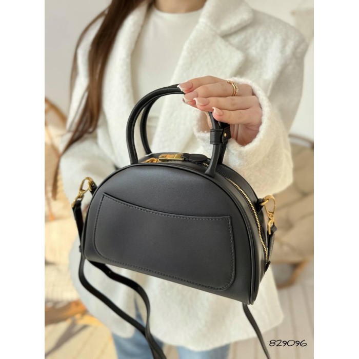 Сумка жіноча Селін полу кругла Люкс ! натуральна шкіра Чорна