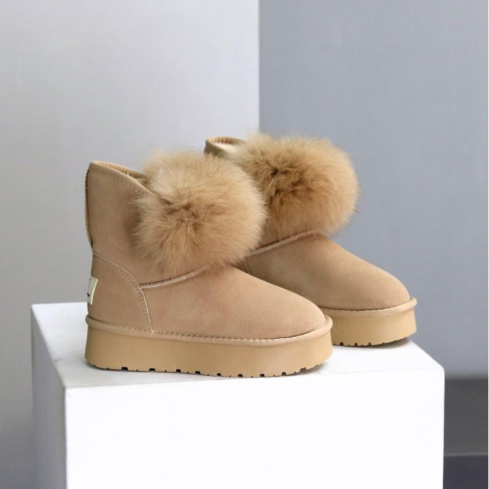 Уггі жіночі натуральна замша колір-беж зима 36р.