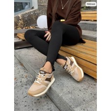 Кросівки жіночі з натуральної шкіри/повсть колір: бежево/коричневі  36,37,38р