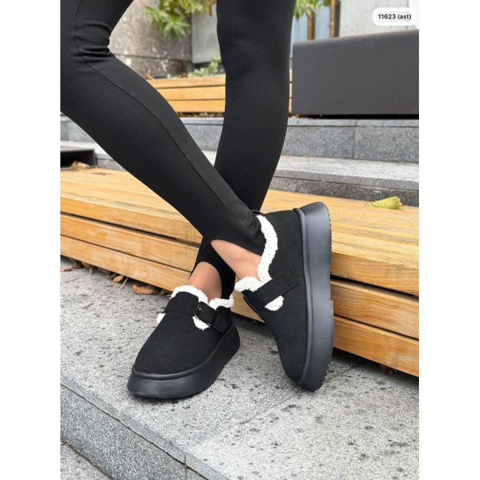 Черевики жіночі Симба натуральна замша чорні зима 39р