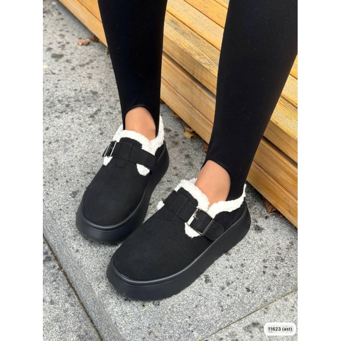 Черевики жіночі Симба натуральна замша чорні зима 39р