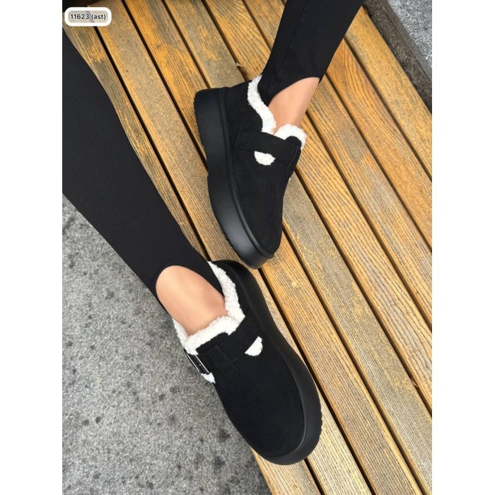 Черевики жіночі Симба натуральна замша чорні зима 39р