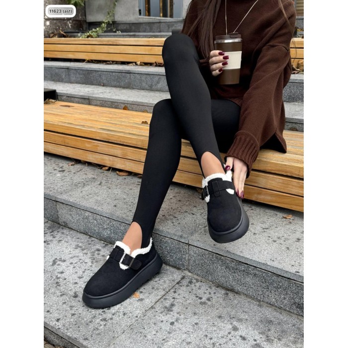 Черевики жіночі Симба натуральна замша чорні зима 39р