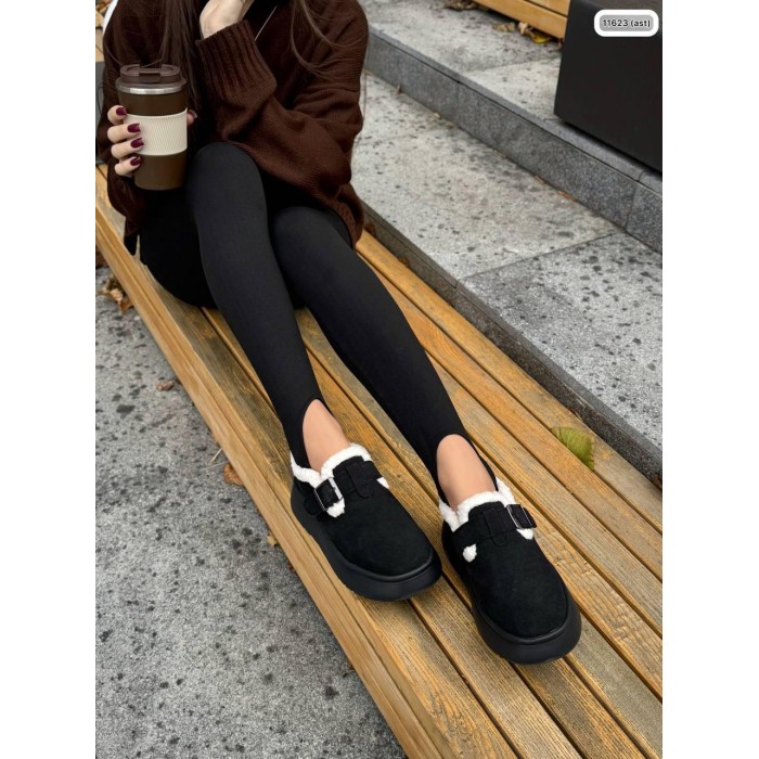 Черевики жіночі Симба натуральна замша чорні зима 39р