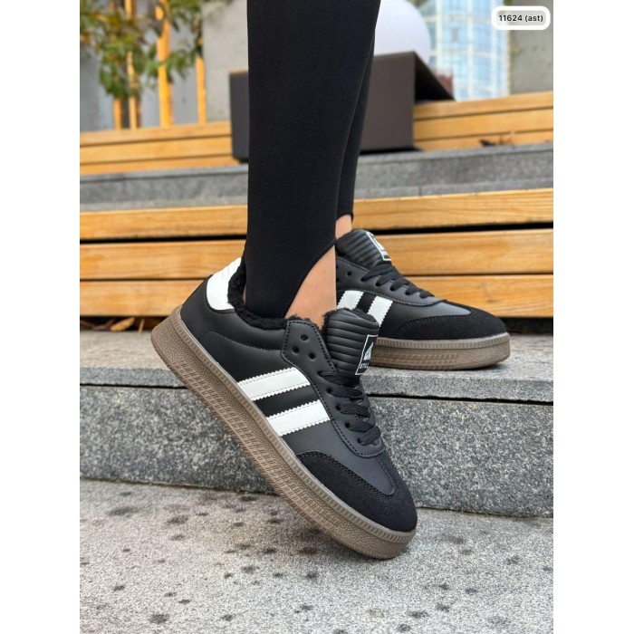 Кросівки жіночі з натуральної шкіри/замша колір: чорний 36,39р