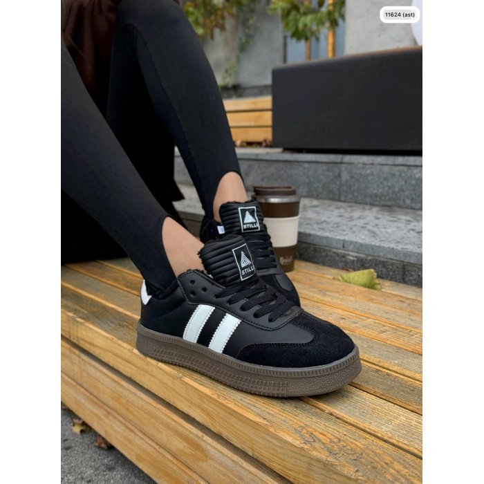 Кросівки жіночі з натуральної шкіри/замша колір: чорний 36,39р