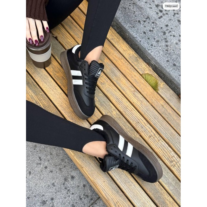 Кросівки жіночі з натуральної шкіри/замша колір: чорний 36,39р