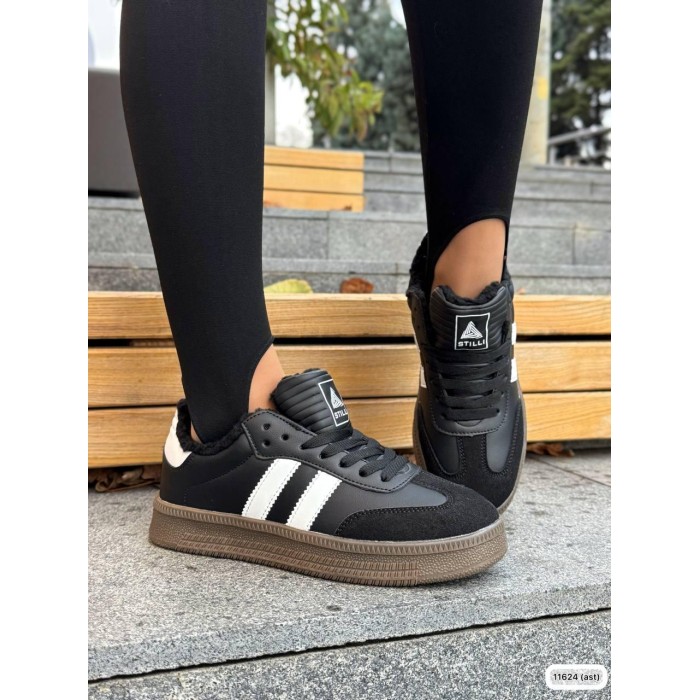 Кросівки жіночі з натуральної шкіри/замша колір: чорний 36,39р