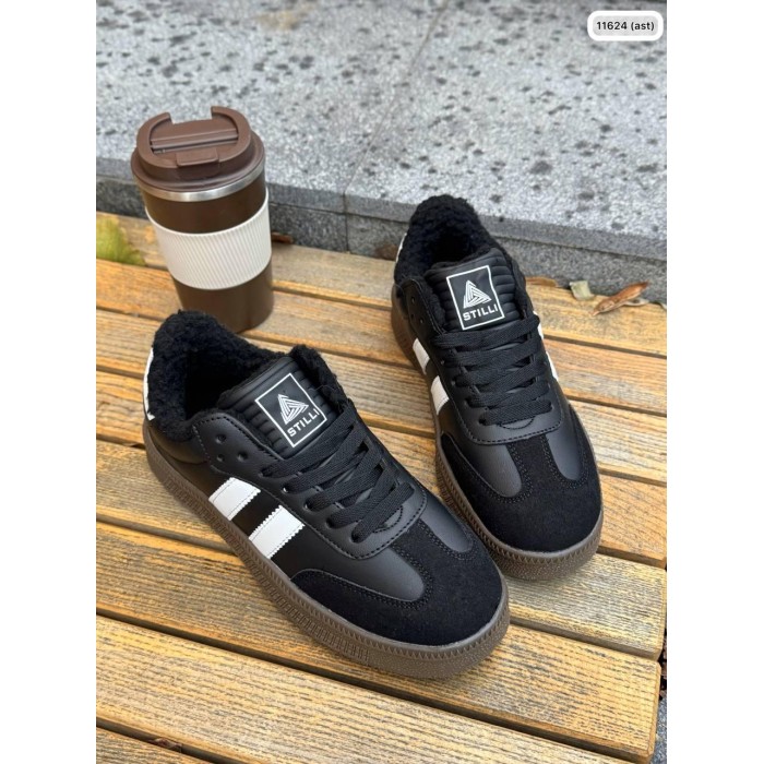 Кросівки жіночі з натуральної шкіри/замша колір: чорний 36,39р