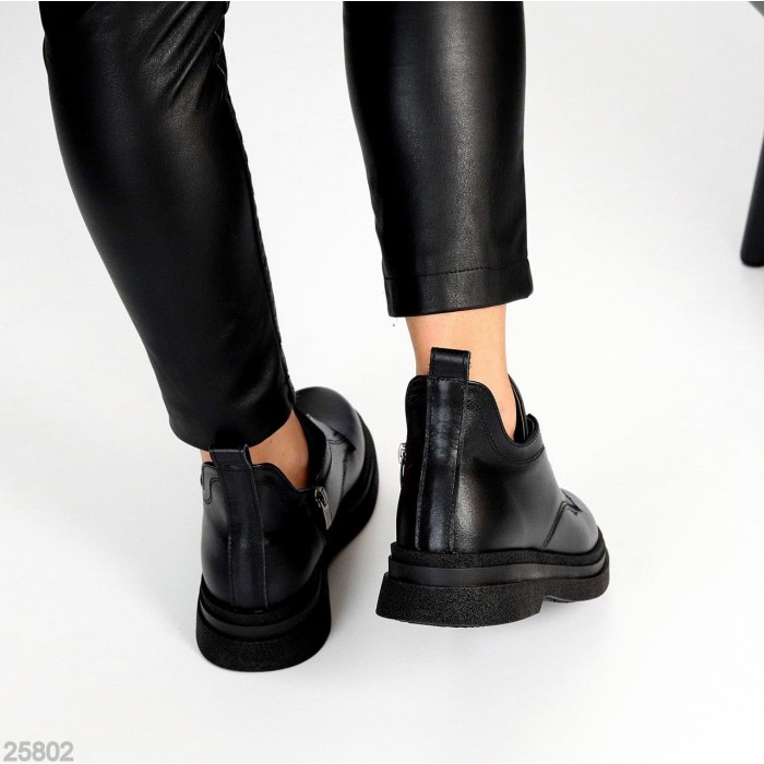 Черевики жіночі натуральна шкіра чорні зима 36р