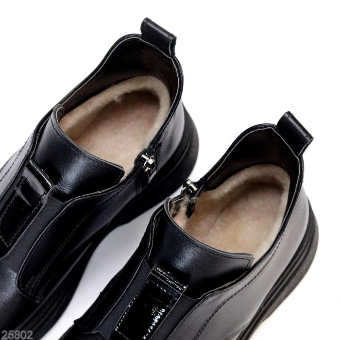 Черевики жіночі натуральна шкіра чорні зима 36р