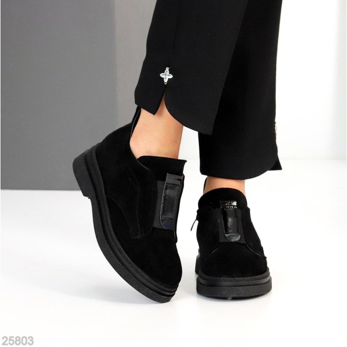 Черевики жіночі натуральна замша чорні зима 36р