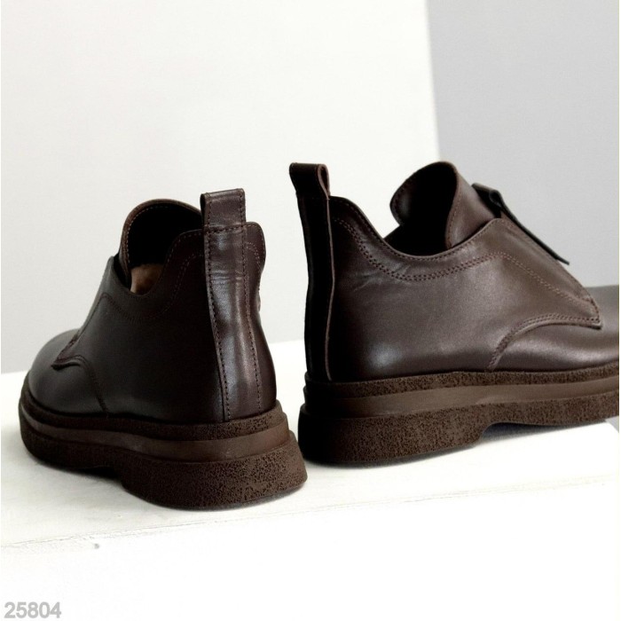 Черевики жіночі натуральна шкіра колір-шоколад зима 36р