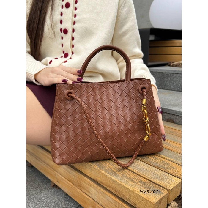 Сумка жіноча Боттега 2 відділення екошкіра колір: Чорний, Кемел, Вишня