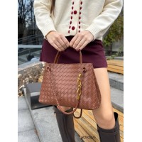 Сумка жіноча Боттега 2 відділення екошкіра колір: Чорний, Кемел, Вишня Кемел