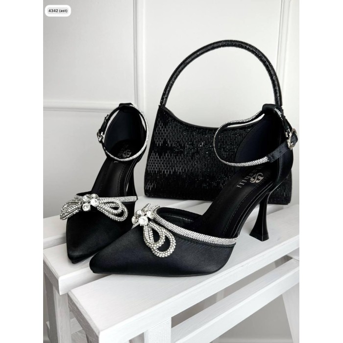 Туфлі жіночі взуттєвий текстиль колір: Чорний 39,40р