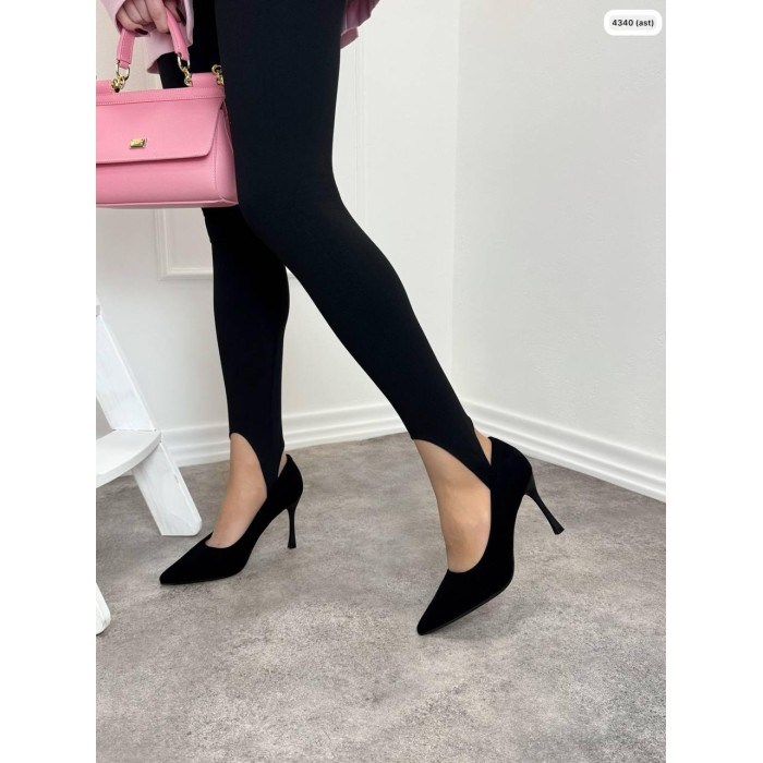 Туфлі жіночі Елегант натуральна замша чорні 35,37р