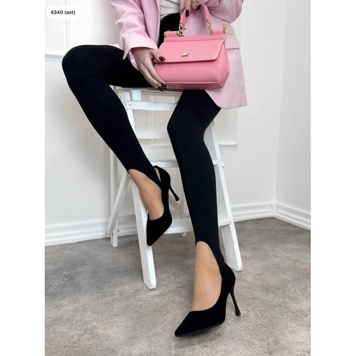 Туфлі жіночі Елегант натуральна замша чорні 35,37р