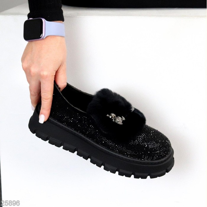 Кроссовки/автоледи женские эко-замша цвет-черный еврозима на 35.5р.