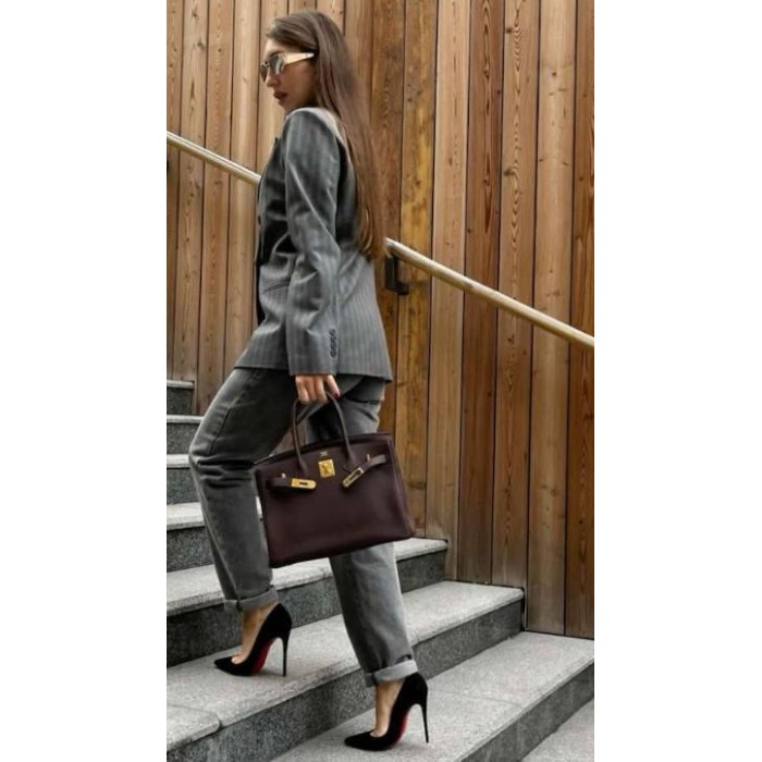 Сумка жіноча натуральна шкіра колір: Шоколад