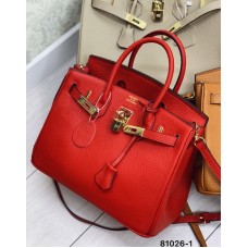 Сумка жіноча натуральна шкіра колір: Шоколад Червоний